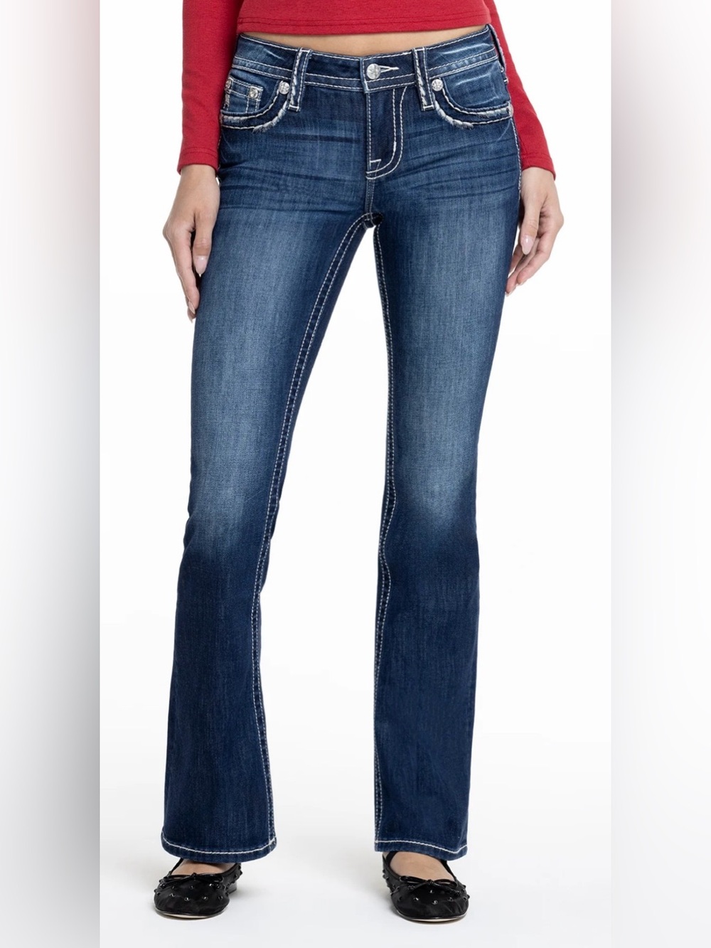 New direction women’s size 16 weekend boot cut stretch denim jeans